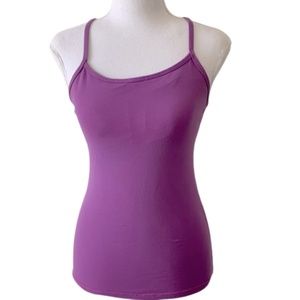 LULULEMON Power Y Tank Top Womens Size 6 Purple  Built In Bra